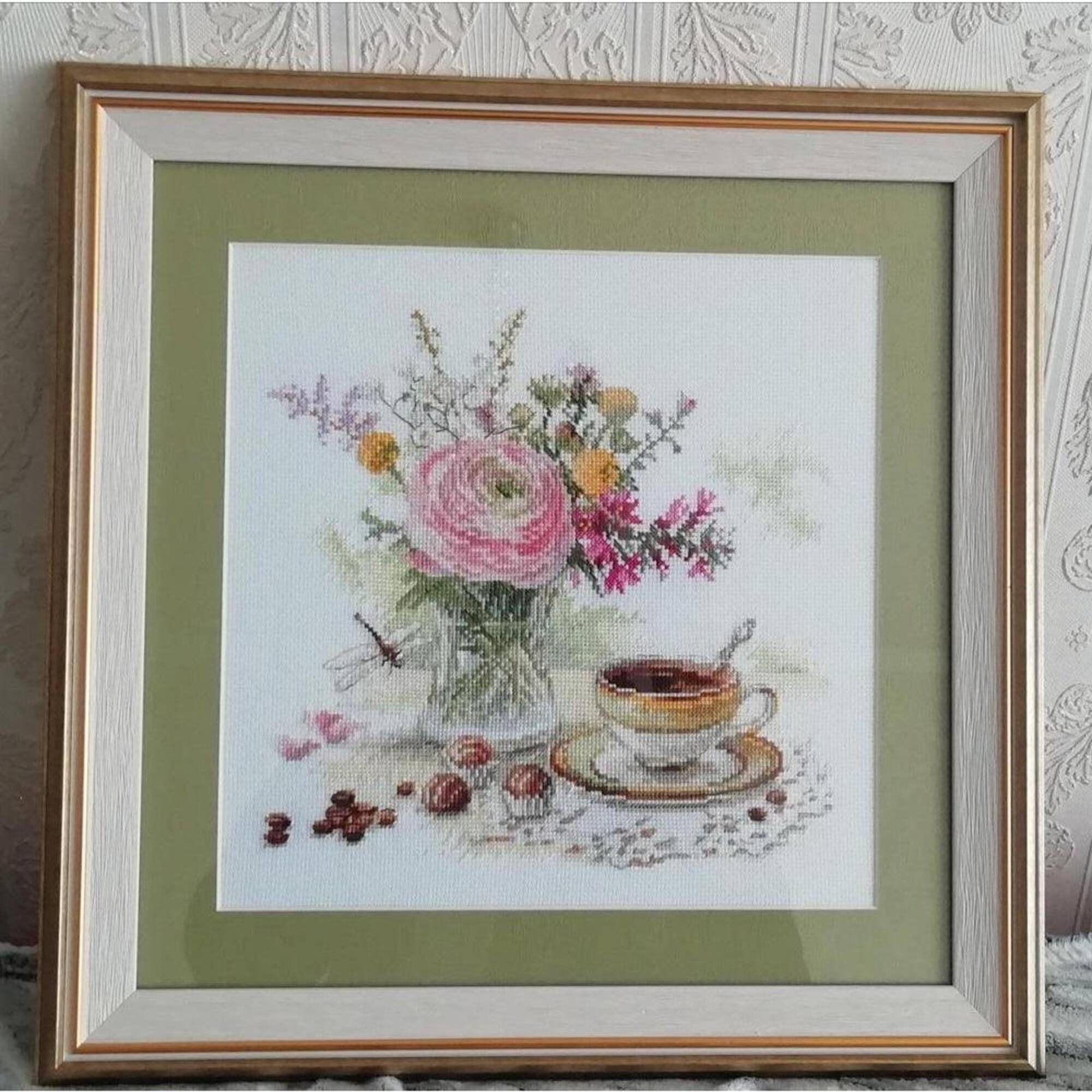 Alisa Morning Coffee Cross Stitch Kit